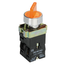 Переключатель LAY5-BK2565 2 положения желтый IEK