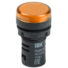 Лампа AD-22DS LED-матрица d22мм желтый 230B IEK