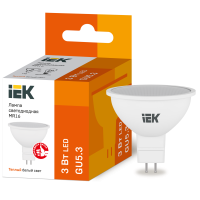 Лампа світлодіодна MR16 софіт 3Вт 230В 3000К GU5.3 IEK