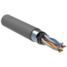 ITK Кабель связи витая пара F/UTP, кат.6 4x2х23(0,57мм) AWG solid, PVC, 305м, серый