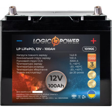 Аккумулятор для автомобиля литиевый LP LiFePO4 12V - 100 Ah (+ слева, прямая полярность) пластик