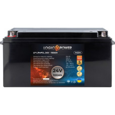 Аккумулятор для автомобиля литиевый LP LiFePO4 24V - 100 Ah (+ слева, прямая полярность) пластик