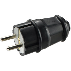 Вилка каучуковая стандартная 2Р+PE 16А IP44