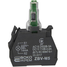 ZBV-M4 Блок для підсвіч. жовтий 220В для кнопок TB5