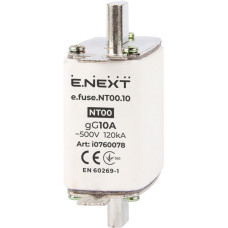 Предохранитель плавкий e.fuse.NT00.10, габарит 00, 10А.