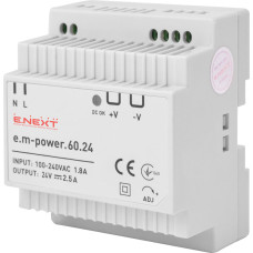 Блок питания на DIN-рейке em-power.60.24 60Вт, DC24В