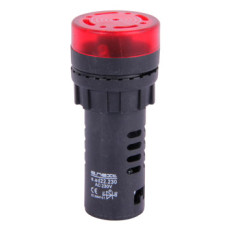 Арматура светозвукосигнальная аварийная e.ad22.230.buzzer.red Ø22мм 230В АС красная