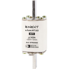 Предохранитель плавкий e.fuse.NT1.63, габарит 1, 63А.