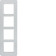 Рамка 4Х пластикова алюміній, Q.7