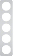 Рамка 5Х алюміній/пол.білизна, R.1