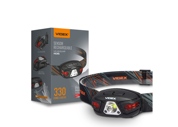 Налобний світлодіодний ліхтарик VIDEX VLF-H015 330Lm 5000K
