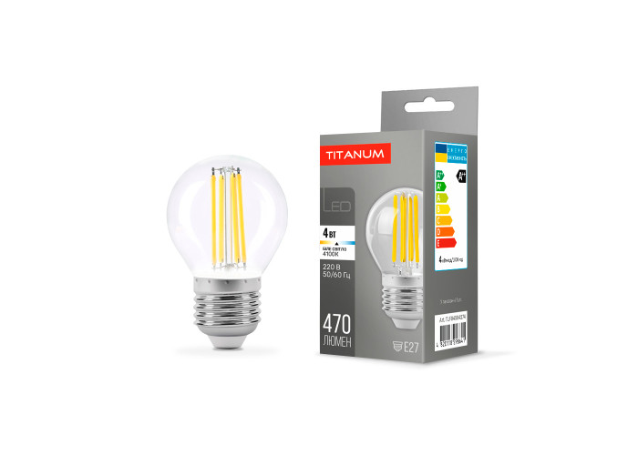 LED лампа TITANUM Filament G45 4W E27 4100K