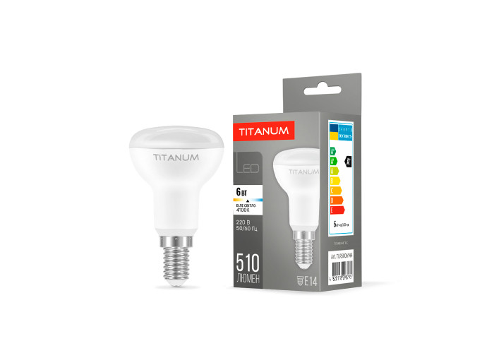 LED лампа TITANUM R50 6W E14 4100K 220V