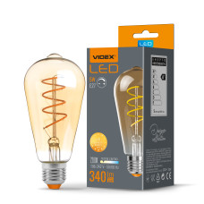 LED лампа VIDEX Filament ST64FASD 5W E27 2200K димерная бронза