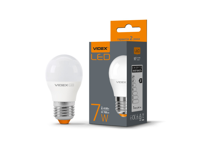 LED лампа VIDEX G45e 7W E27 4100K