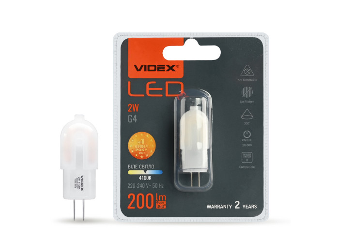 LED лампа VIDEX G4e 2W G4 4100K