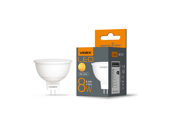 LED лампа VIDEX MR16e 8W GU5.3 4100K