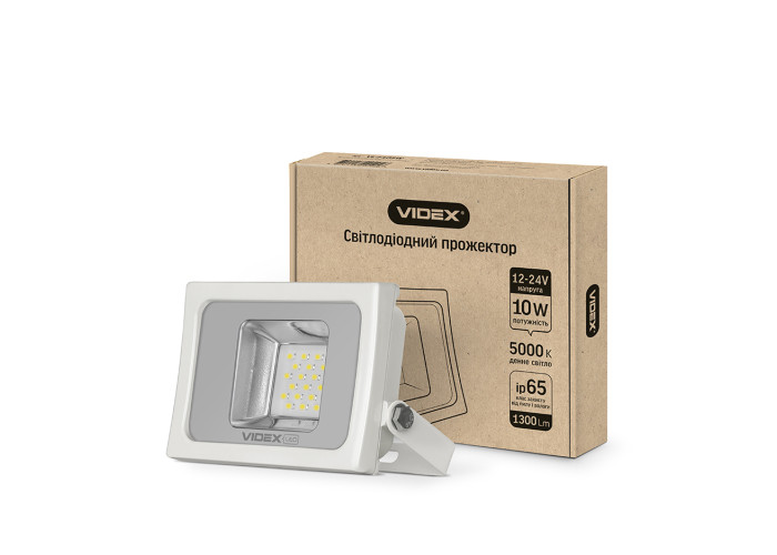 LED прожектор VIDEX 10W 5000K 12-24V White (VL-F105W-12V)