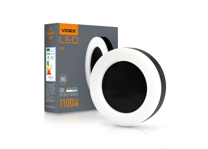 LED светильник ART IP65 круглый VIDEX 15W 5000K Black