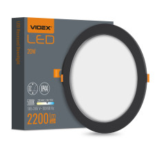 LED светильник Back встроенный круглый VIDEX 20W 5000K Black