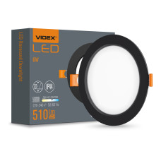 LED светильник Back встроенный круглый VIDEX 6W 5000K Black