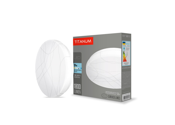 LED світильник настінно-стельовий TITANUM 24W 5000K  Криві лінії