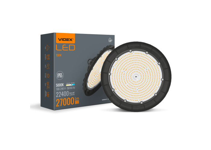 LED светильник высотный ХайБэй VIDEX 150W 5000K 27000Lm Черный