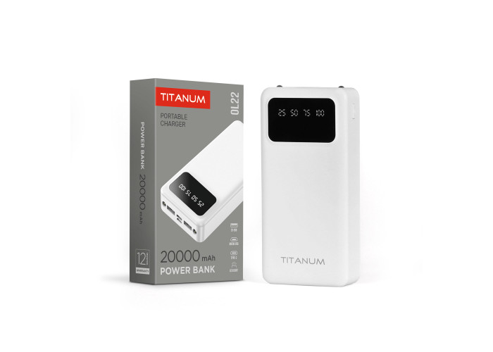 Повербанк 20000mAh TITANUM OL22 White