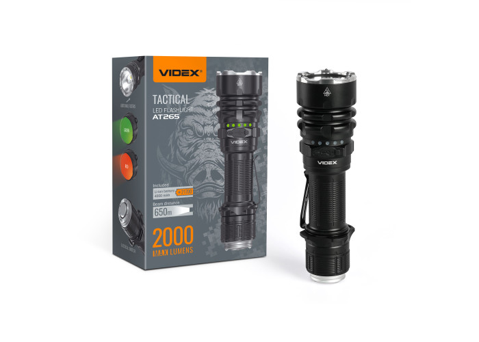 Тактический светодиодный фонарик VIDEX VLF-AT265 2000Lm 6500K