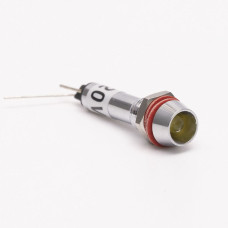 Светодиодный индикатор металлический AD22C-8 220v AС, желтый