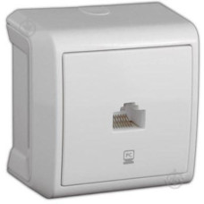 Розетка комп'ютерна зовнішня Vera Біла