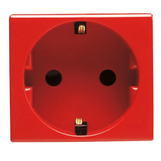 Розетка 2P+E 16A 250В 2 модуля красная SYSTEM GEWISS