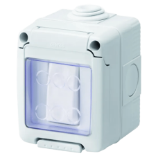 Выключатель кнопочный 27 COMBI SYSTEM 1Р 10A IP55 серый GEWISS