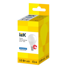 Лампа LED ALFA G45 пуля 10Вт 230В 6500К E14 IEK